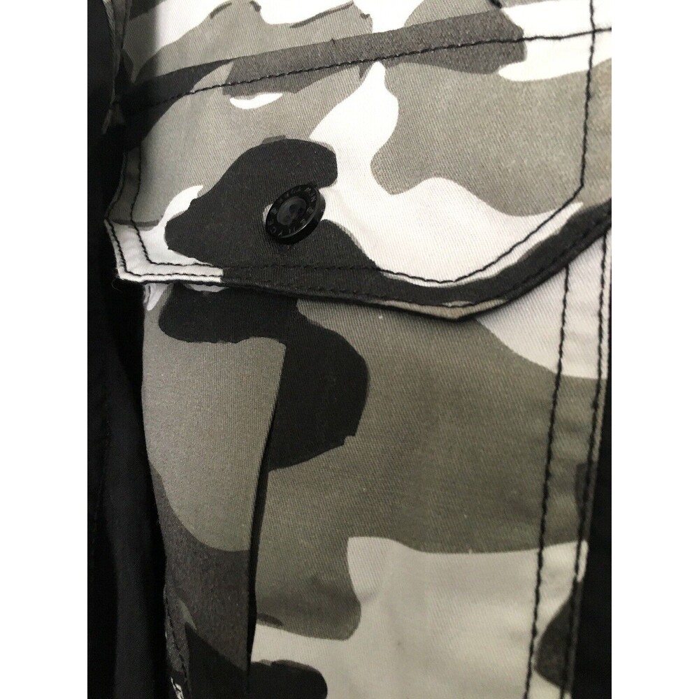 Enyce Shirt Men's Camouflage Gray Black Long Sleeve Button Down Shirt Size Large - Picture 5 of 11